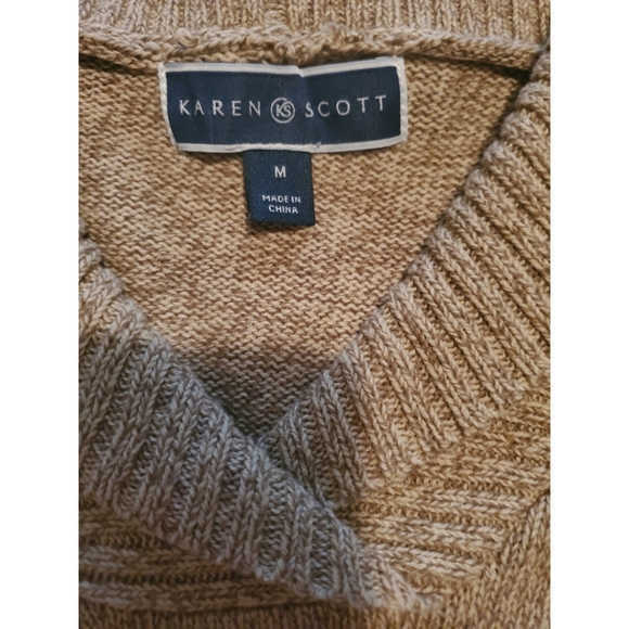 Karen Scott shawl collar sweater  size medium - Picture 3 of 6